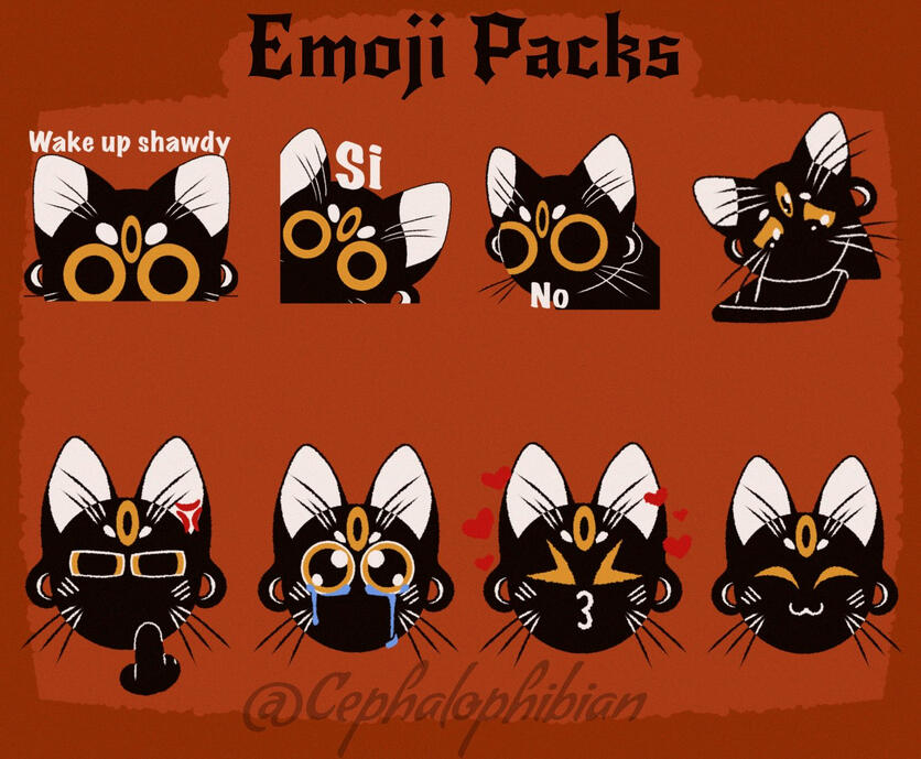 Emoji pack four $30, $8 one